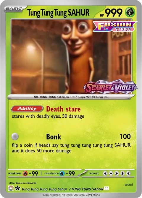Tung Tung Tung SAHUR - CameronEdwardsCam | PokeCardMaker.net