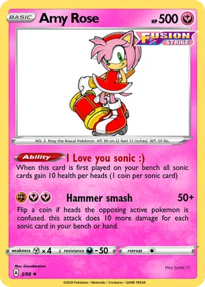 Amy Rose - Cawebtrainer | PokeCardMaker.net
