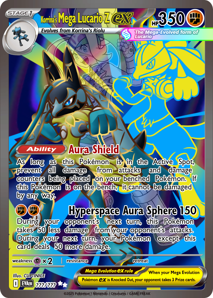 pokemon card mega lucario 2025 Pokemon Mega Evolutions Base 160/132 Mega Lucario ex Full Art Ult