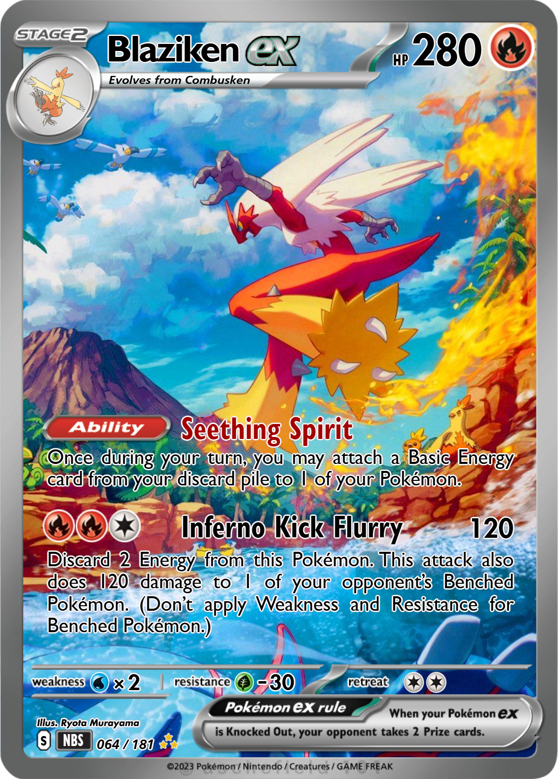 rare blaziken card Pokemon Graded: Blaziken 192/182 Destined Rivals (2025) Illustration R –  Double Infinity Gaming