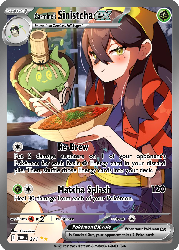 sinistcha pokemon card Custom Pokémon TCG Playmat Playmat main image 0