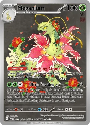 2016 Pokémon Hanafuda Meganium POKEMON CARD 2016 Meganium Holo 3/122 with Clear Sleeve | eBay