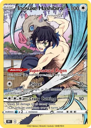 Inosuke Hashibira - ILOVEDEMONSLAYER | PokeCardMaker.net