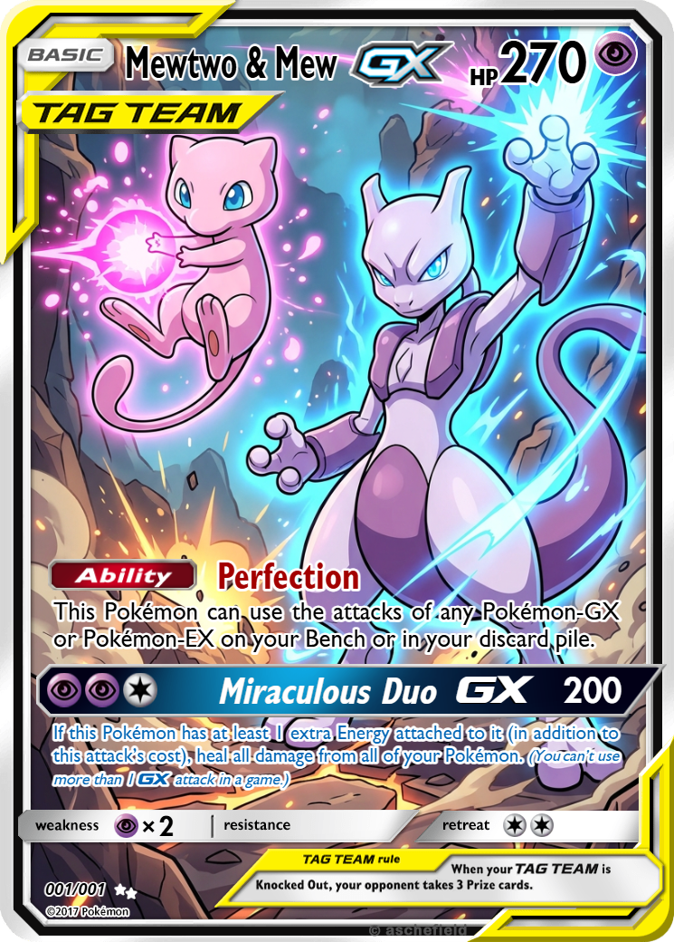 Mewtwo & Mew - Kenbelle1988