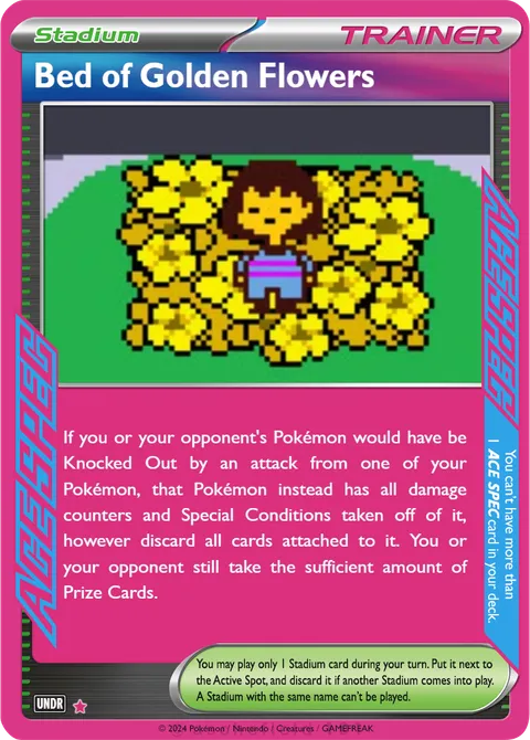 Bed of Golden Flowers