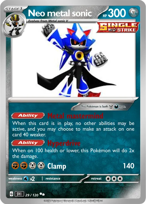 Neo metal sonic - Pjmasterplayer | PokeCardMaker.net