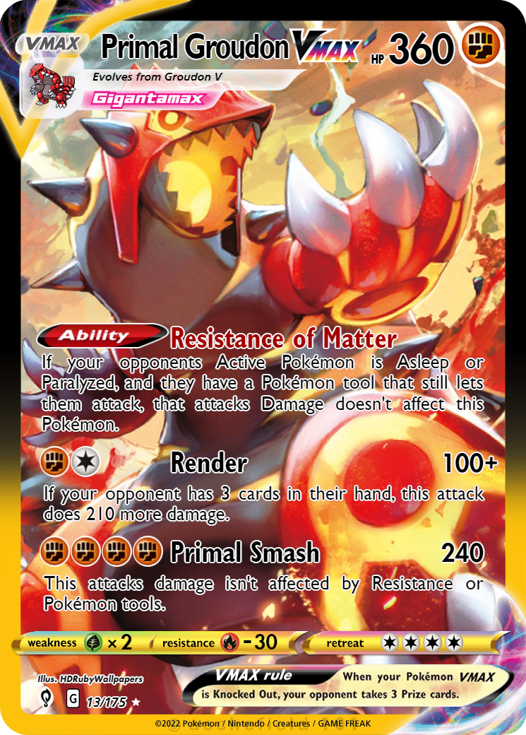 pokemon cards groudon Groudon - 093/182 - Paradox Rift