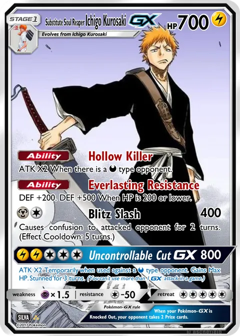 Ichigo Kurosaki - SilverKiller734 | PokeCardMaker.net