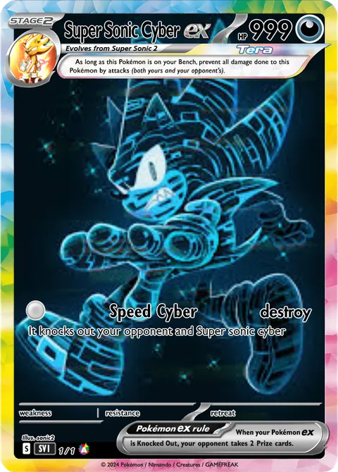 年内出品　CYBER FUTURE SONIC SCANNER Super Sonic Cyber - Sonic2 | PokeCardMaker.net