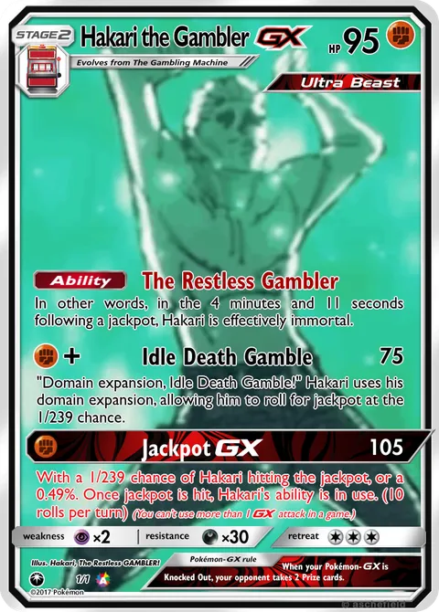 Hakari the Gambler - SwrdDeityyy | PokeCardMaker.net