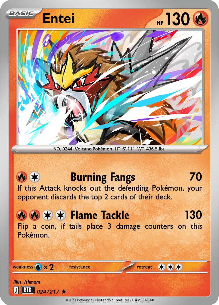 Entei ポケモンカード 90HP 基本ポケモン Entei - T_Wheel