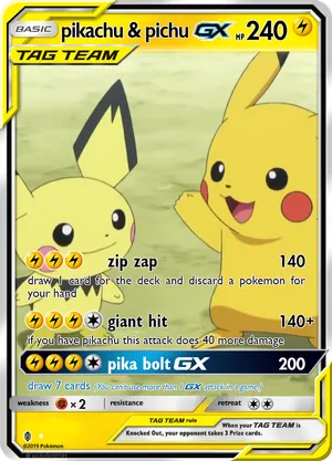 pikachu & pichu - TallBear13 | PokeCardMaker.net