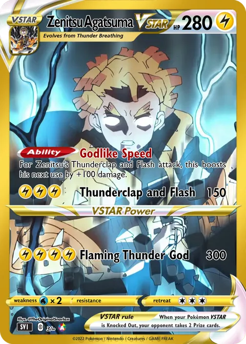 Zenitsu Agatsuma - TheOriginalSnorlax | PokeCardMaker.net