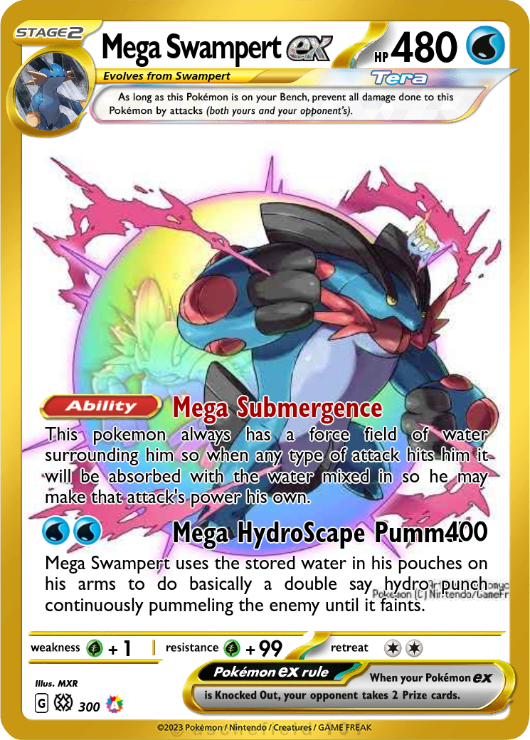 mega swampert ex pokemon card Pokemon Mega Swampert EX Premium Collection Playmat – JAB Games13