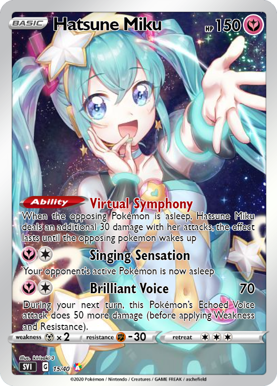 Pokemon card Pokémon Hatsunemiku Limited Hatsune Miku - onu_loxien