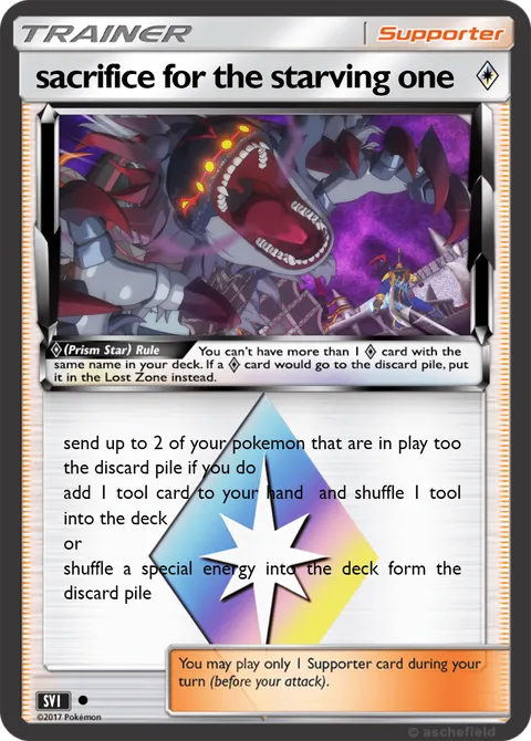 sacrifice for the starving one