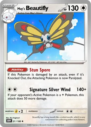 pokemon beautifly card Amazon.com: Beautifly & Dustox 008/196 Lost Origin - Pokemon Evolution Card 5 Set