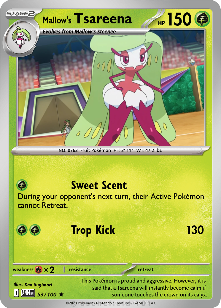 pokemon tsareena card Ex When Pokemon Tsareena - 3nderbro75