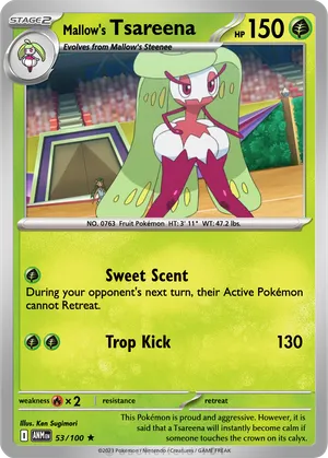 pokemon tsareena card Ex When Pokemon Tsareena - 3nderbro75