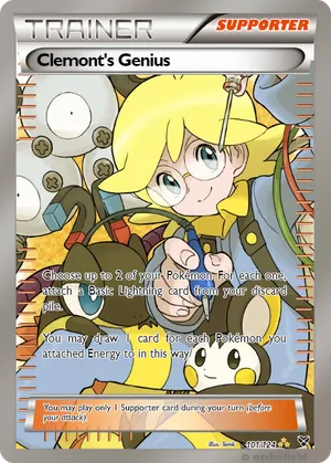 clemont pokemon card - 059/083 (GEN) Uncommon A rupture in time brings wild beasts and cyber visions to battle in the Pokmon TCG Clemont's Wit - Super Electric