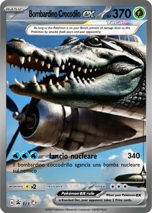 bombardino crocodilo pokemon card bombardino crocodilo