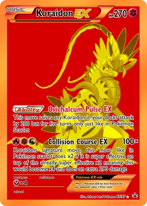 gold koraidon pokemon card Pokmon TCG: ex 360/190 UR Shiny Treasure ex 2023 SV4a- [RANK this Pokmon cant attack. Koraidon ex Pokemon Cards Price