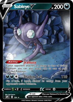sableye pokemon card value Ancient Origins #44 White Legendary Treasures set Sableye - 133/236