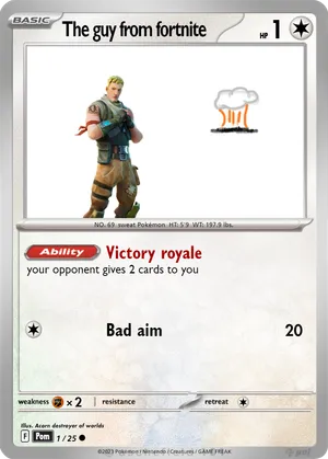 fortnite pokemon card Series 1 Trading Cards Pokemon 19 FORTNITE CARD 1