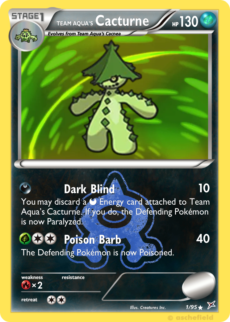 cacturne pokemon card - 88/162 This attack does 40 damage to the new Active Pokemon. Cacturne - AdrianC_2026