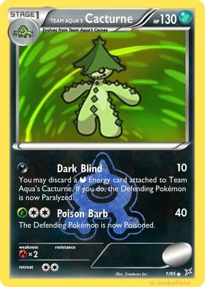 cacturne pokemon card - 88/162 This attack does 40 damage to the new Active Pokemon. Cacturne - AdrianC_2026