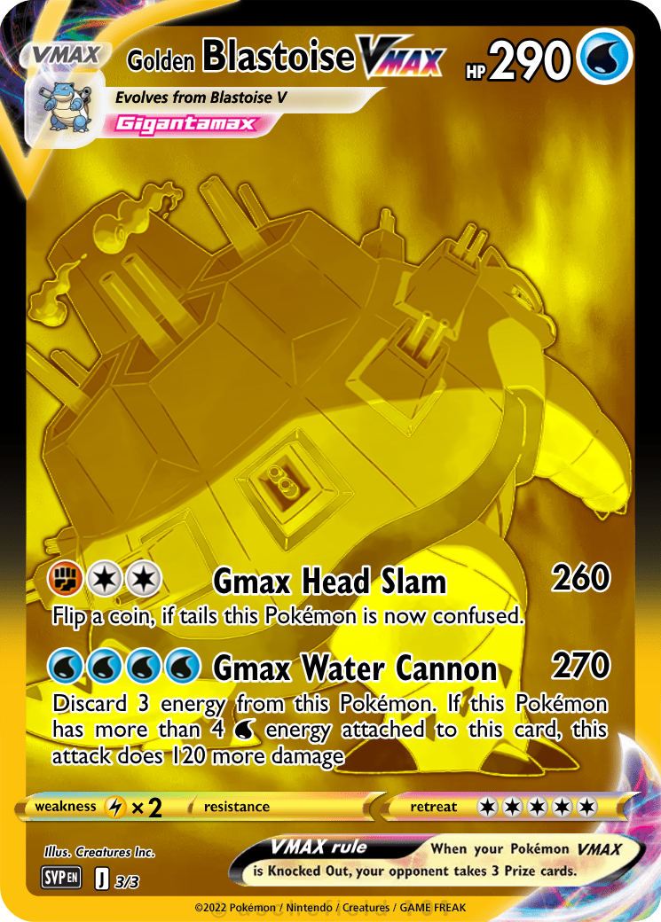 golden blastoise pokemon card Blastoise