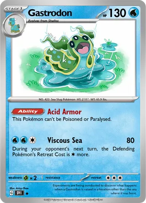 gastrodon pokemon card Gastrodon Holographic Pokmon TCG Pocket Self Made Card - Sharp Details!