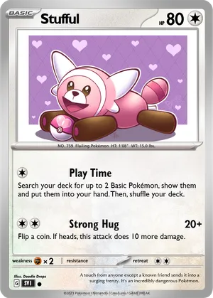 pokemon stufful card Stufful 111/149 LP / VLP - Sun Moon Pokemon Card