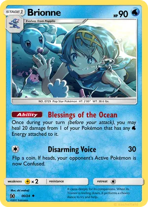 brionne pokemon card 2017 Brionne Pokemon Card Sun & Moon Base Set #40/149 BB