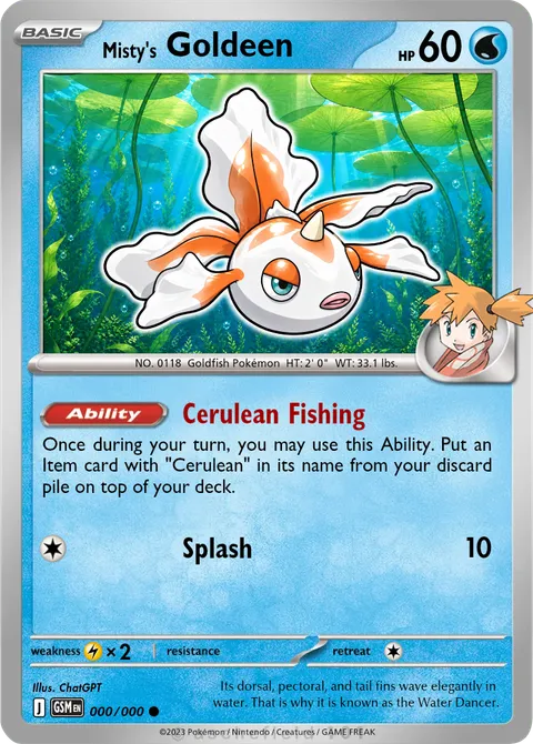 misty's goldeen pokemon card 85/132  Pokybox Weakness Lightning 2 Retreat Cost LP(1st edition) Pokemon MISTY'S GOLDEEN