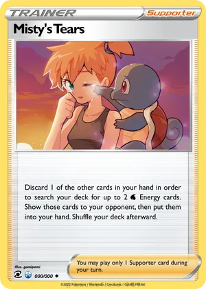 misty tears pokemon card Misty's Tears Banned Pokemon Card 1997 Vintage for Sale in Upland, CA