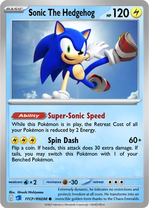 pokemon cards sonic Holographic Foil Pokmon Card Custom SONIC Real Trading Card Quality