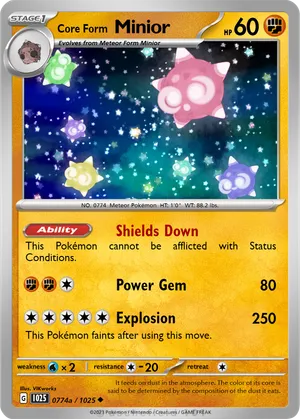 pokemon minior card Pokemon Minior 13