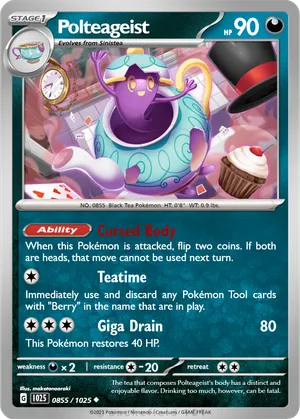 poltergeist pokemon card Dark Card Art Colorless Artist Polteageist - SV053/SV122 Shiny Holo