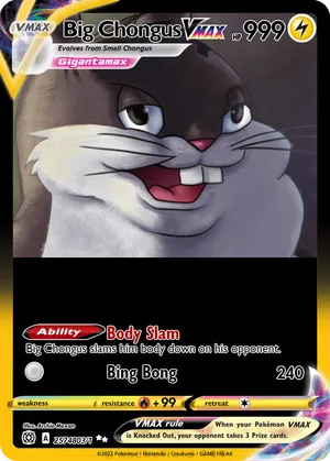 big chungus pokemon card Big Chungus card : r/looneytunes