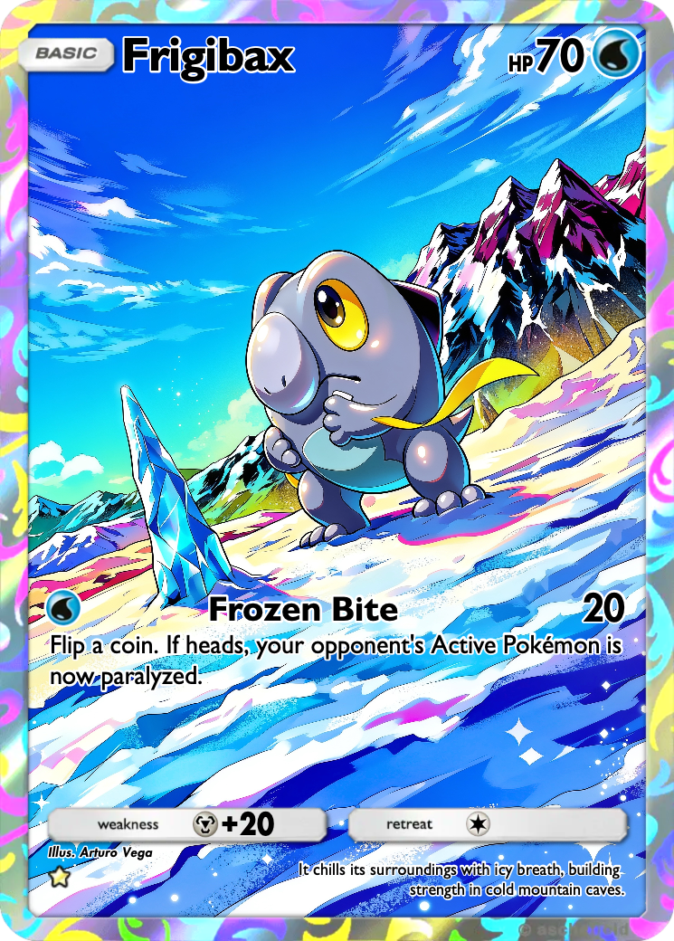 frigibax pokemon card JAPANESE 2023 075/071 SNOW HAZARD sv2P Card Number / Rarity Frigibax 208/193 Paldea Evolved Illustration