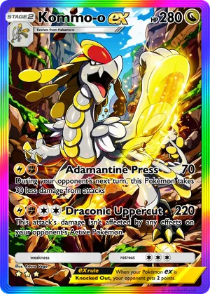 kommo o pokemon card Evolution Set - KOMMO-O HAKAMO-O JANGMO-O Dragon Majesty 54/70 Colorless Retreat Cost Kommo-o GX card from the