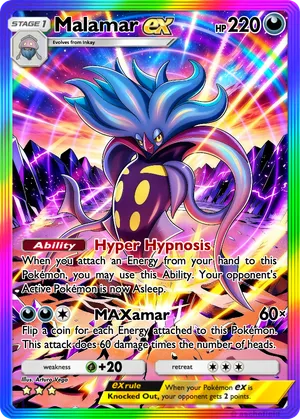 malamar pokemon card SM Burning Shadows Placeholder Image Provided Malamar (Pulsing Aura #112/234, 2-Diamonds)
