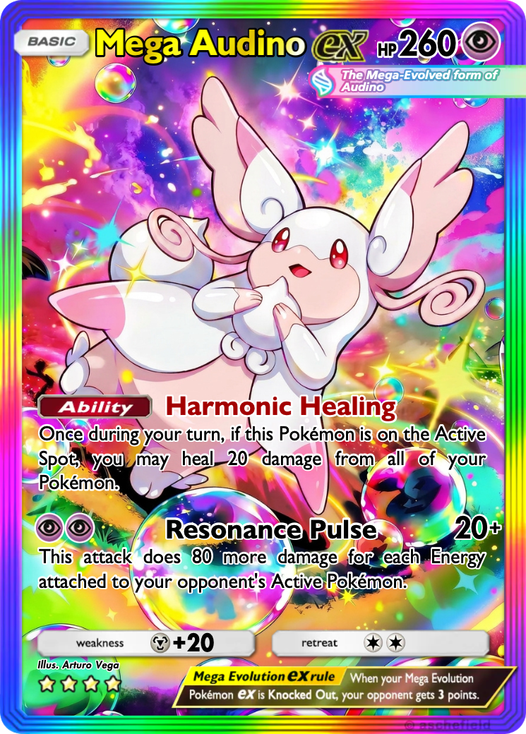 mega audino pokemon card m-16 SR 759/742 mc Japanese Start Deck 100  Spoon TCG RarityUltra Rare Hit Points270 HP Colorless Kaleidowaltz Flip 3 coins Mega Audino ex 172/217 Me:
