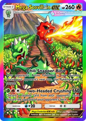 scovillain pokemon card - 202/198 - Illustration Rare - Scarlet & Violet RarityUltra Rare Hit Points260 HP Fire Mega Scovillain - Arturo13Vega