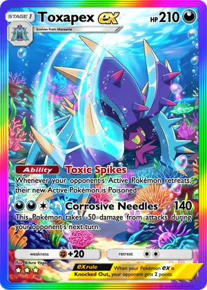toxapex pokemon card Toxapex GX - SM - Guardians Rising