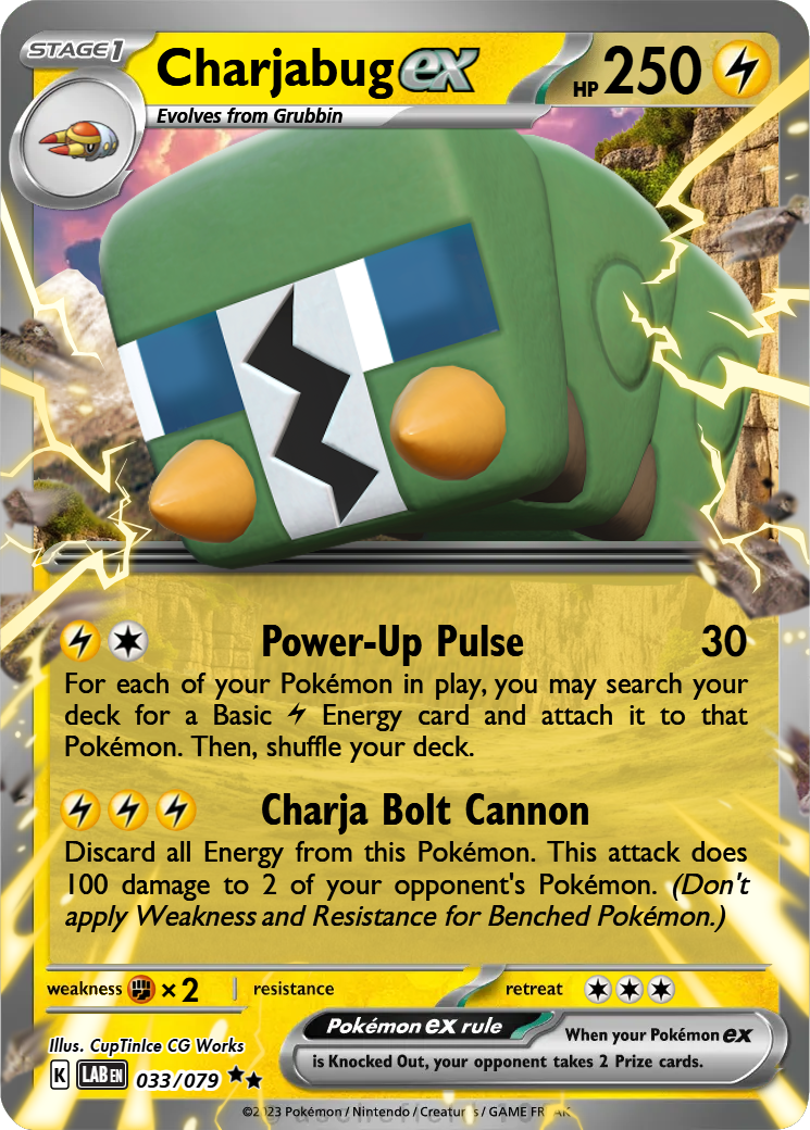 charjabug pokemon card Colorless Pierce (60) Weakness Fighting 2 Resistance Metal Charjabug - Avalan