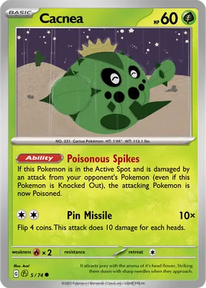 cacnea pokemon card Cacnea 2015 Japanese XY: Blue Shock #002/059 1st Edition Price Guide