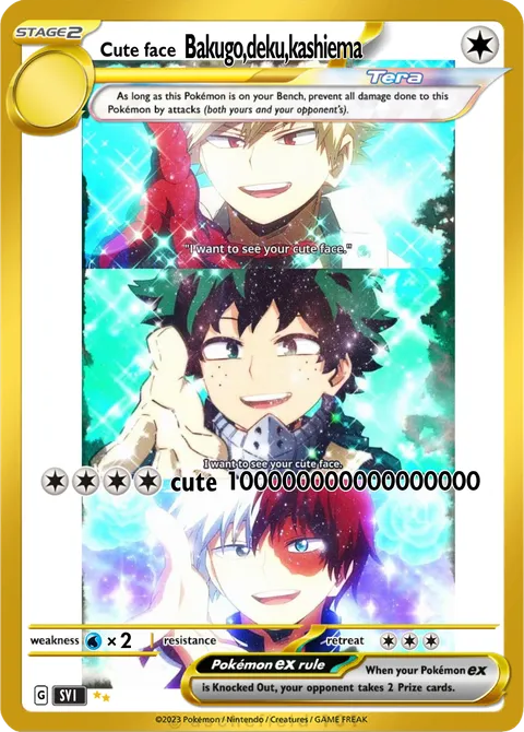 bakugo pokemon card Plus Ultra Bakugo: MHA Fanmade Card Creation