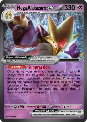 pokemon card mega alakazam Pokemon Fates Collide Mega Alakazam-EX #26